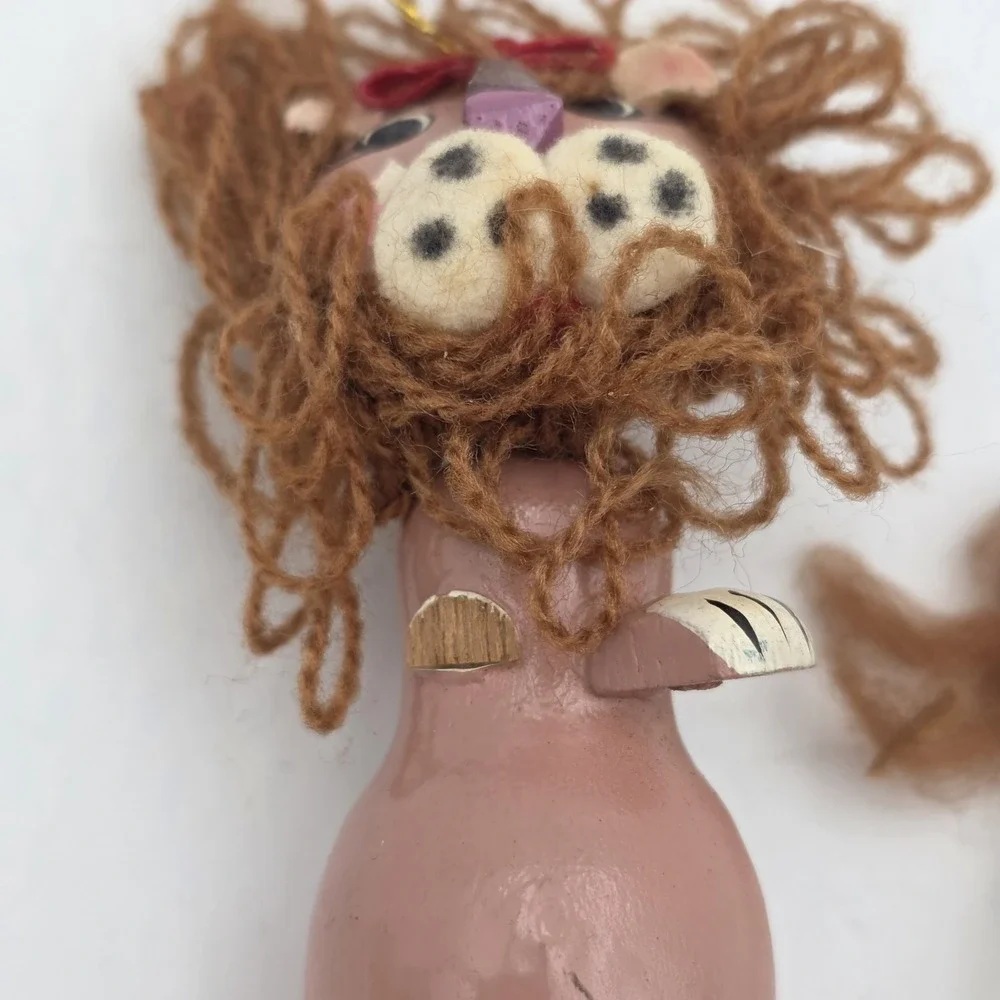 VTG Kurt Adler Wizard Of Oz Christmas Ornaments Dorothy Scarecrow Lion Wood READ
